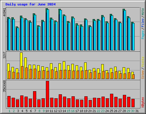 Daily usage for June 2024