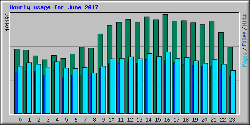Hourly usage for June 2017