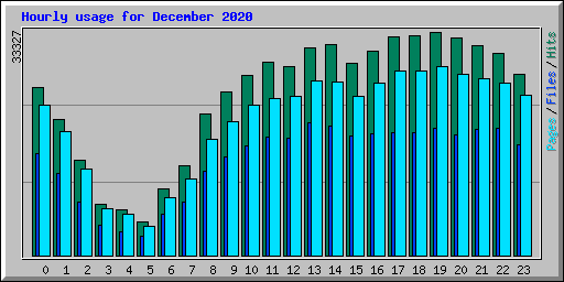 Hourly usage for December 2020